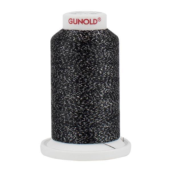 50607 - Charcoal Gray with Silver Sparkle 30 Wt Gunold Poly Star - Oh My Crafty Supplies Inc.