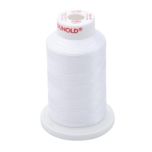 61002 - Soft White Polyester Embroidery Thread - 40 WT. 1,100 yd Cones - Oh My Crafty Supplies Inc.