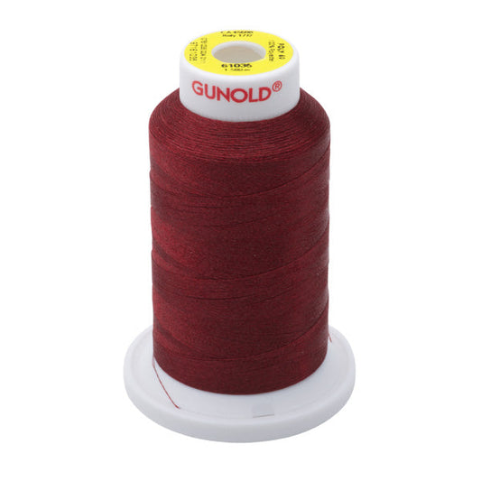 61035 - Dark Burgundy Polyester Embroidery Thread - 60 WT. 1,650 YD. Cones - Oh My Crafty Supplies Inc.