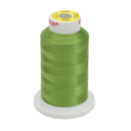 61177 - Avocado Polyester Embroidery Thread - 60 WT. 1,650 YD. Cones - Oh My Crafty Supplies Inc.