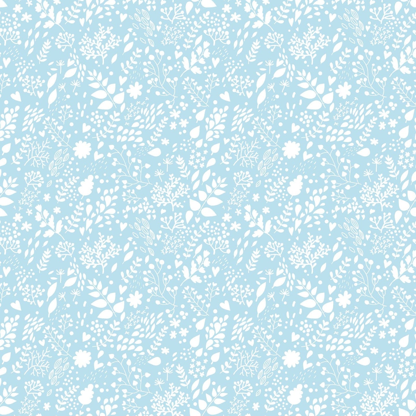 Bird Song Feathered Friends (Light Blue) 1/2-yd