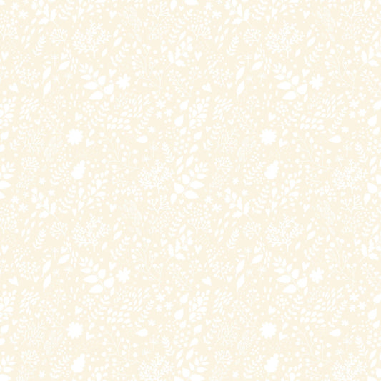 Bird Song Feathered Friends (Cream) 1/2-yd