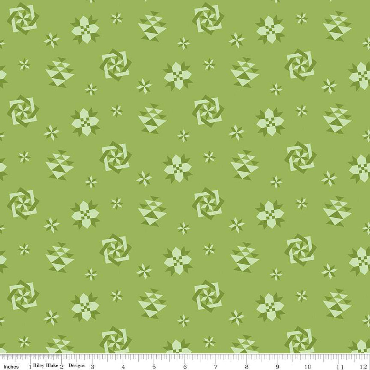 Spring Barn Quilts Quilt Blocks Green 1/2 yard