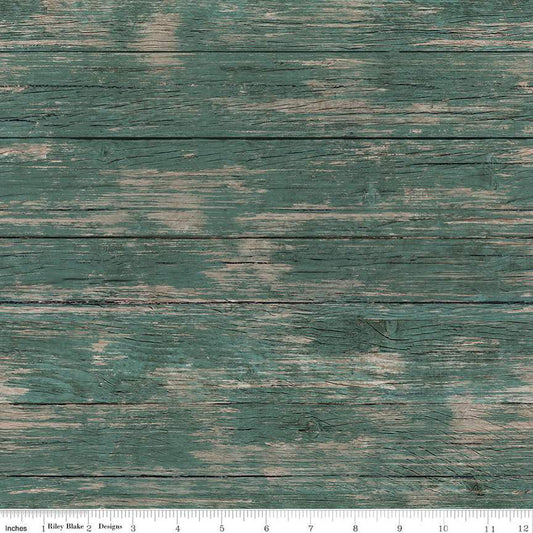 Spring Barn Quilts Barnwood Teal 1/2 yard