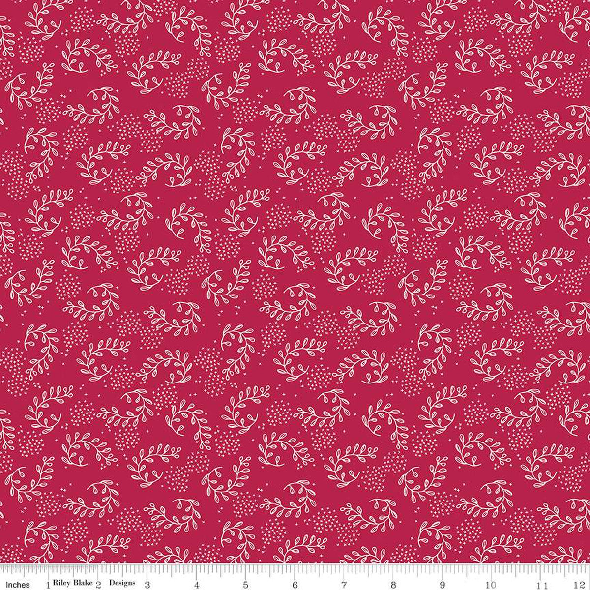 Heirloom Red Sprigs Berry 1/2 yard