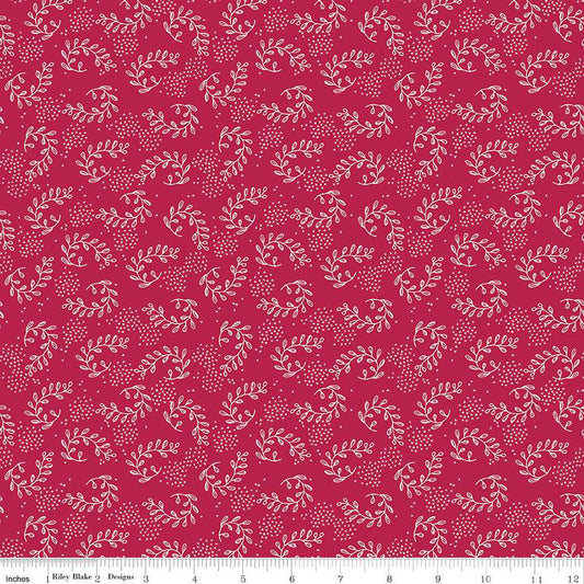 Heirloom Red Sprigs Berry 1/2 yard