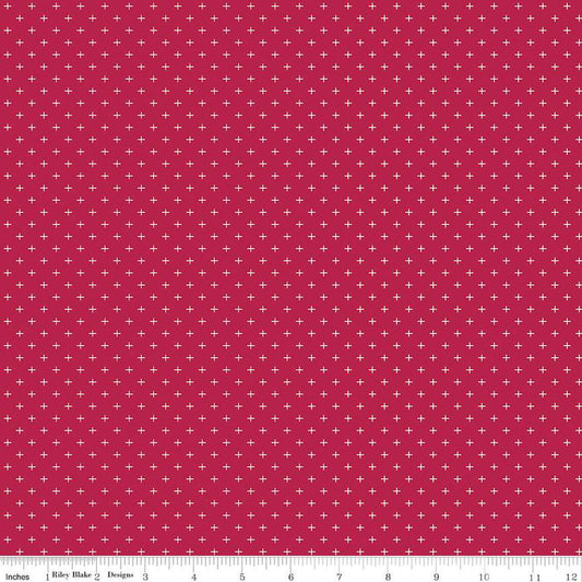 Heirloom Red Criss Cross Berry 1/2 yard