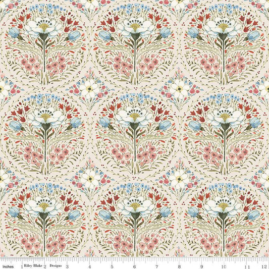 Countryside Medallion Sand 1/2 yard