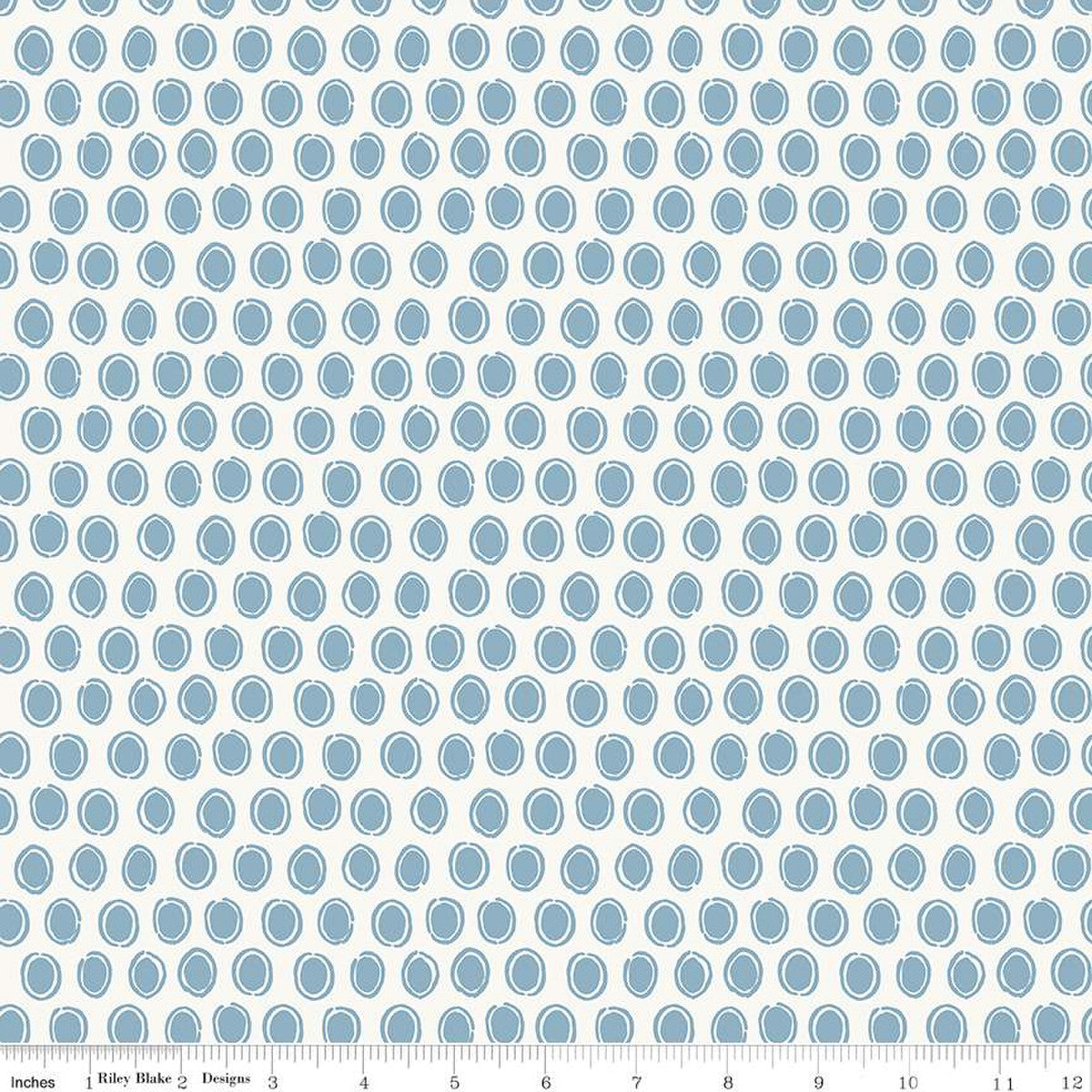 Countryside Dot Blue 1/2 yard