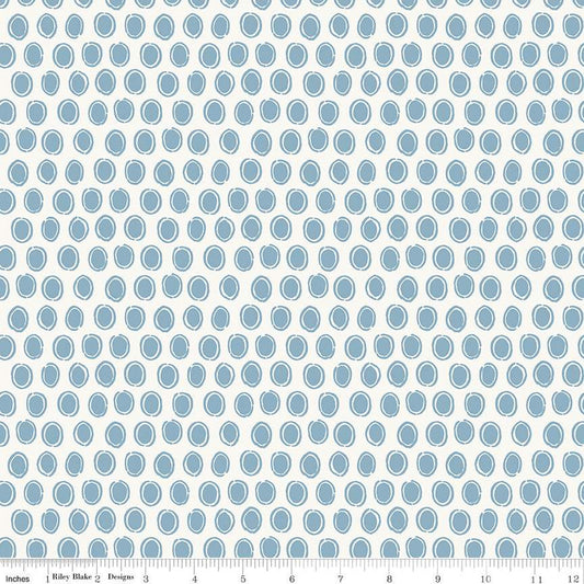 Countryside Dot Blue 1/2 yard