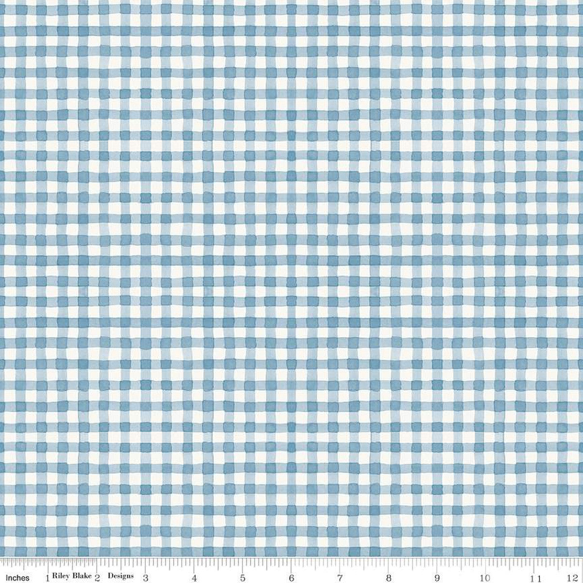 Countryside Gingham Blue 1/2 yard