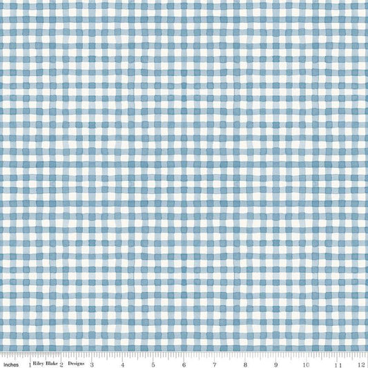 Countryside Gingham Blue 1/2 yard