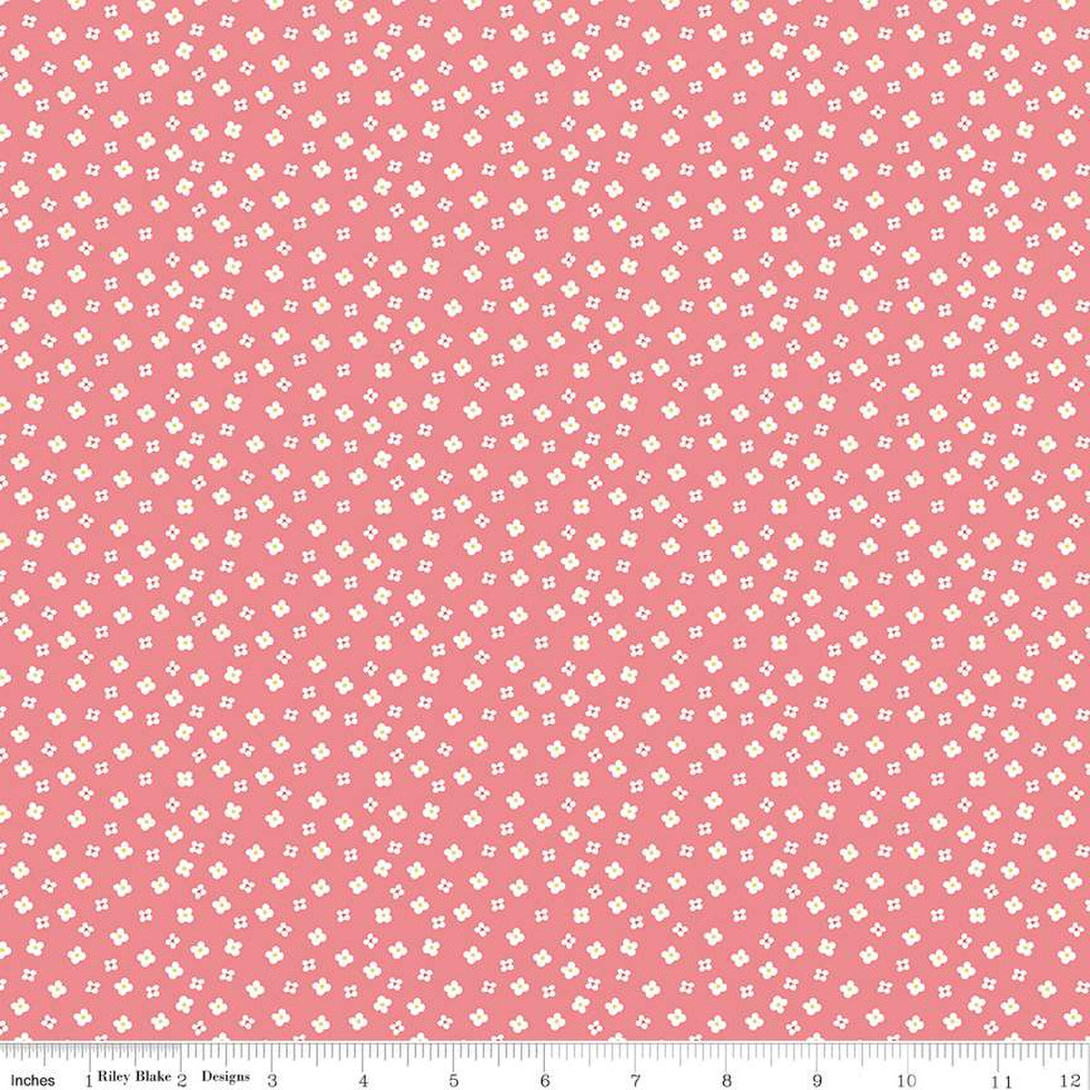 Gone Glamping Blossoms Coral 1/2 yard