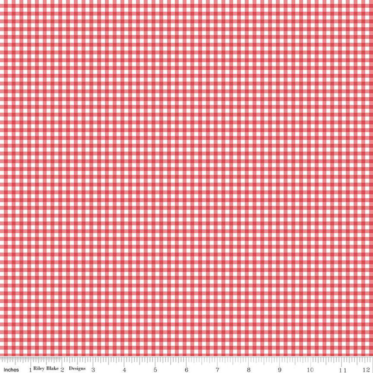 Gone Glamping Gingham Red 1/2 yard