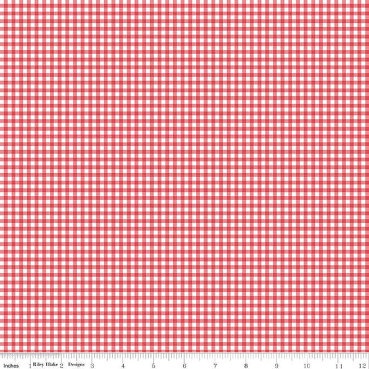 Gone Glamping Gingham Red 1/2 yard