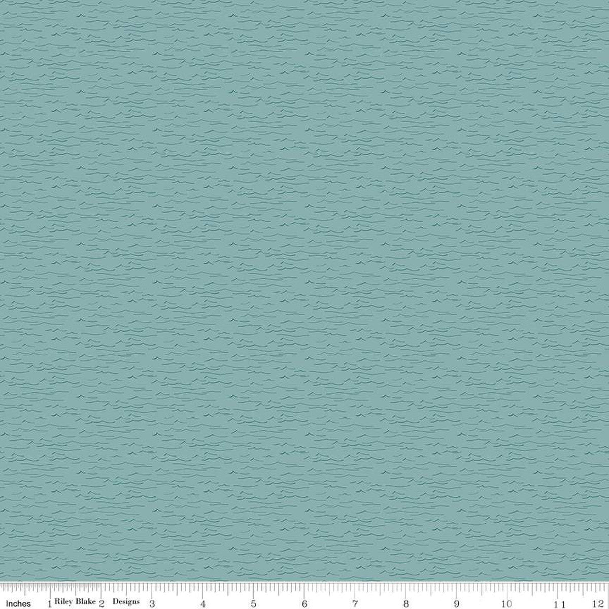 Wake at the Lake Water Teal 1/2 yard