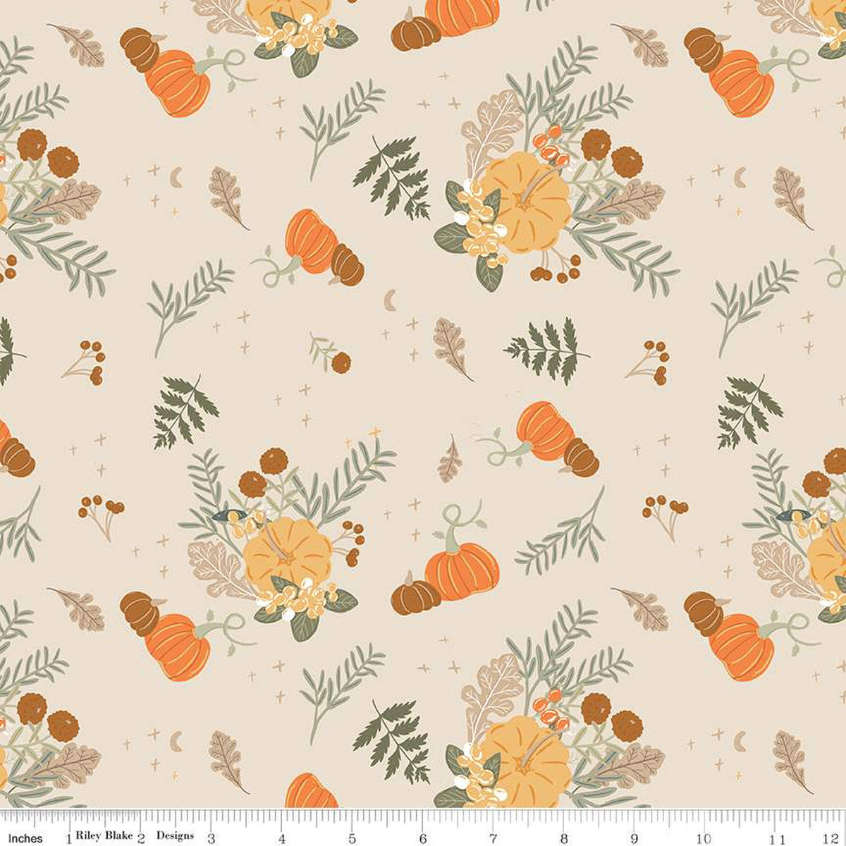 Pumpkin Spice Main Ivory 1/2 yard