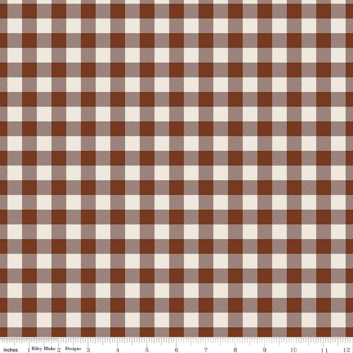 Pumpkin Spice Plaid Brown 1/2 yard