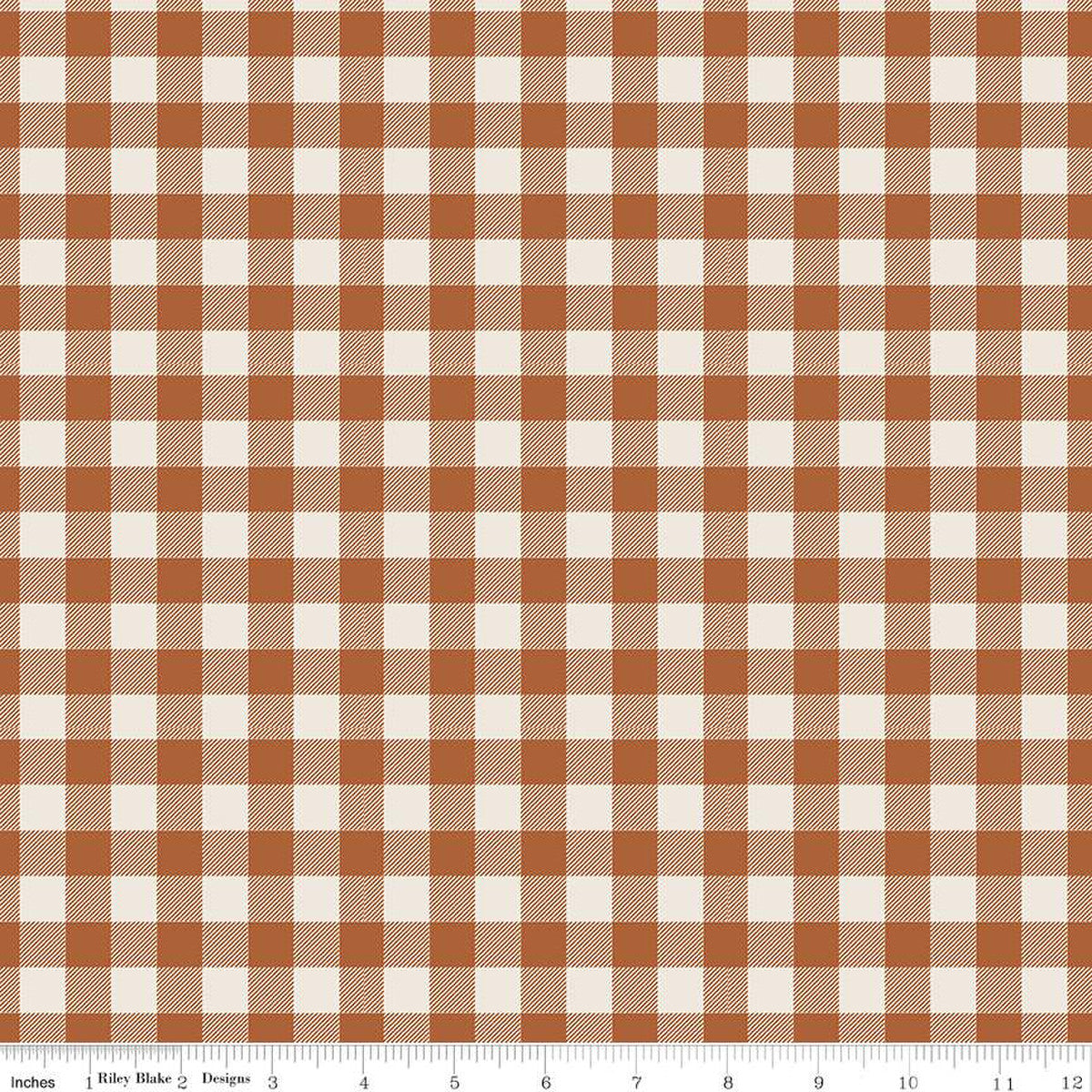 Pumpkin Spice Plaid Spice 1/2 yard