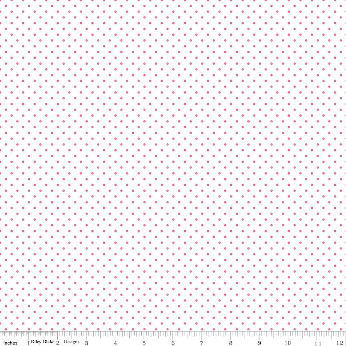 Riley Blake Swiss Dot On White Hot Pink 1/2 yard