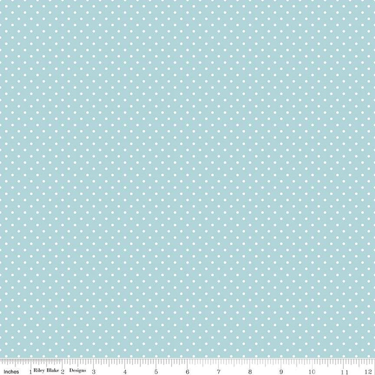 Riley Blake Swiss Dot Aqua 1/2 yard