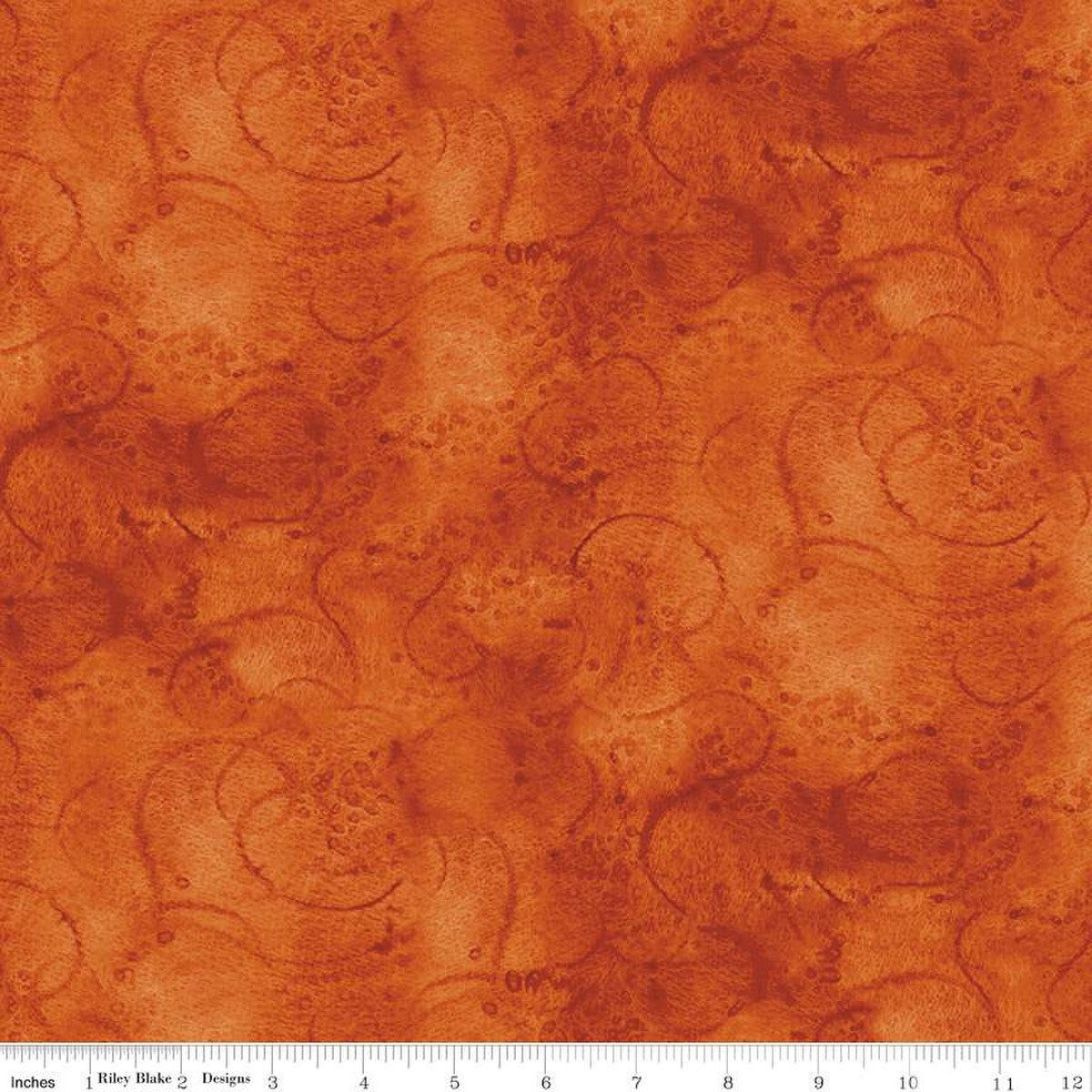 Painter's Watercolor Swirl Pumpkin 1/2 yard