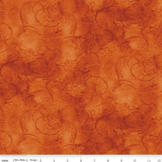 Painter's Watercolor Swirl Pumpkin 1/2 yard