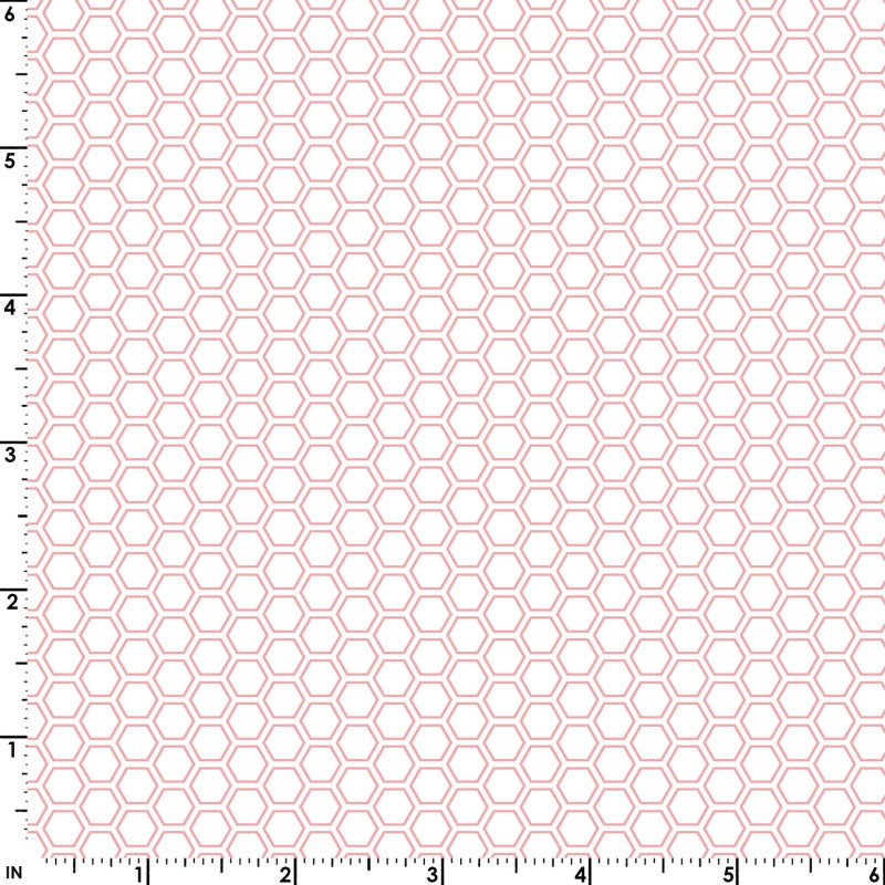 Vintage Flora Honeycomb (Pink) 1/2 yard