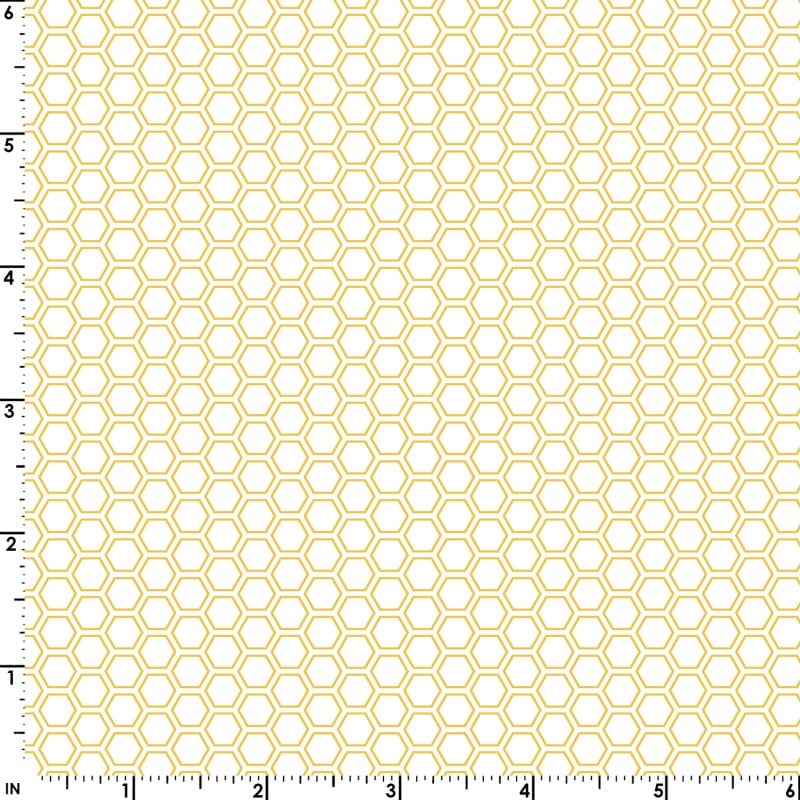 Vintage Flora Honeycomb (Yellow) 1/2 yard