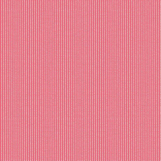 Vintage Flora Perforated Stripe (Pink) 1/2 yard