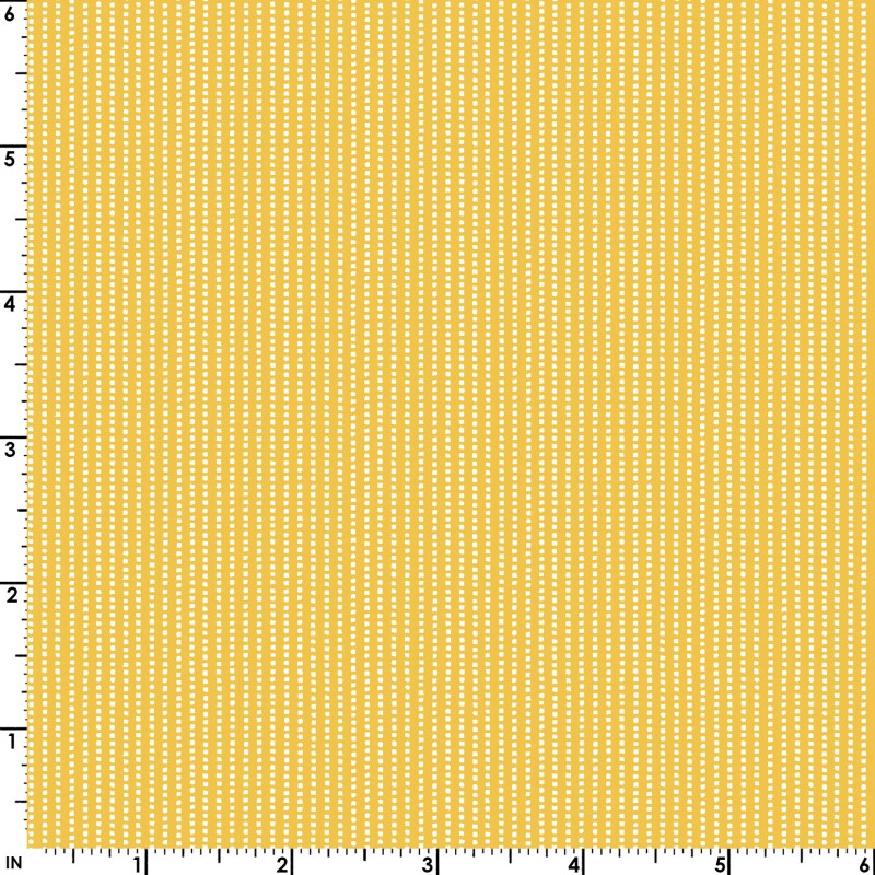 Vintage Flora Perforated Stripe (Yellow) 1/2 yard