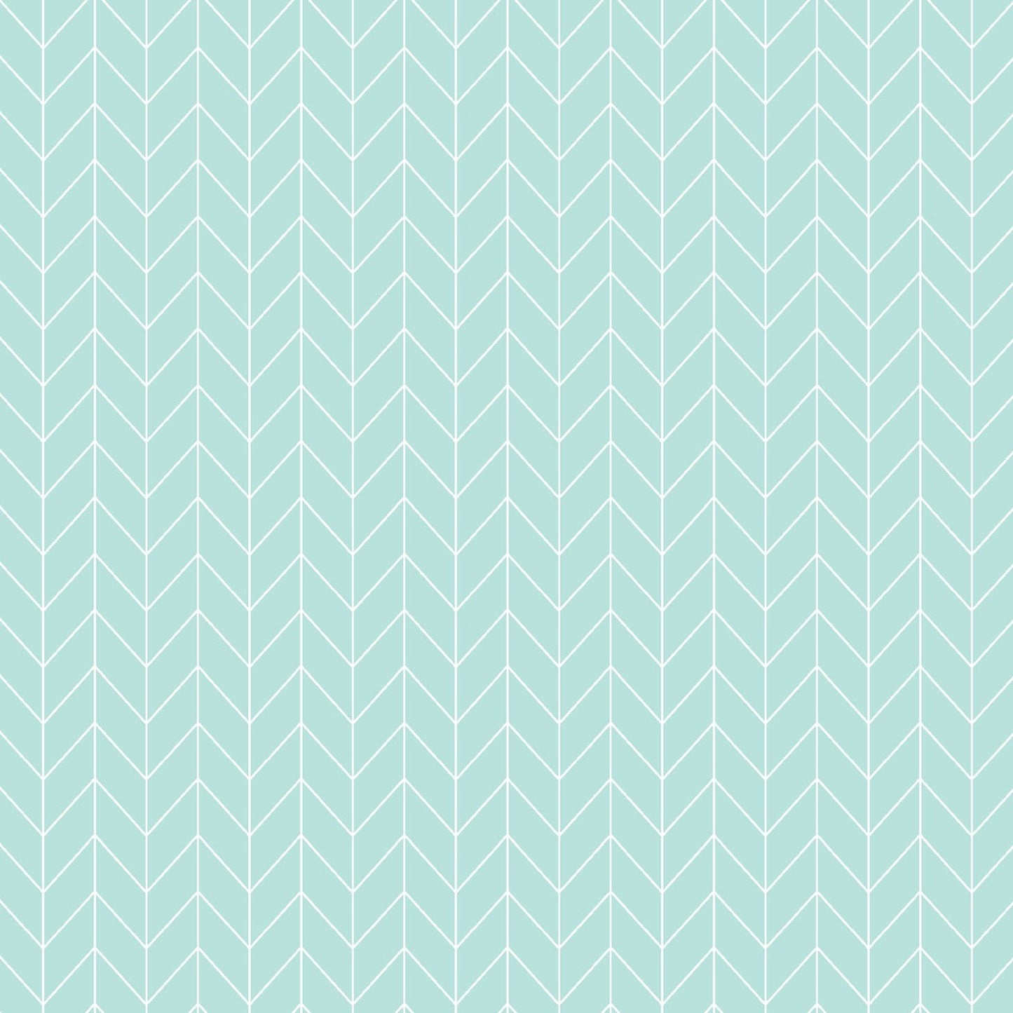 Vintage Flora Chevron (Aqua) 1/2 yard