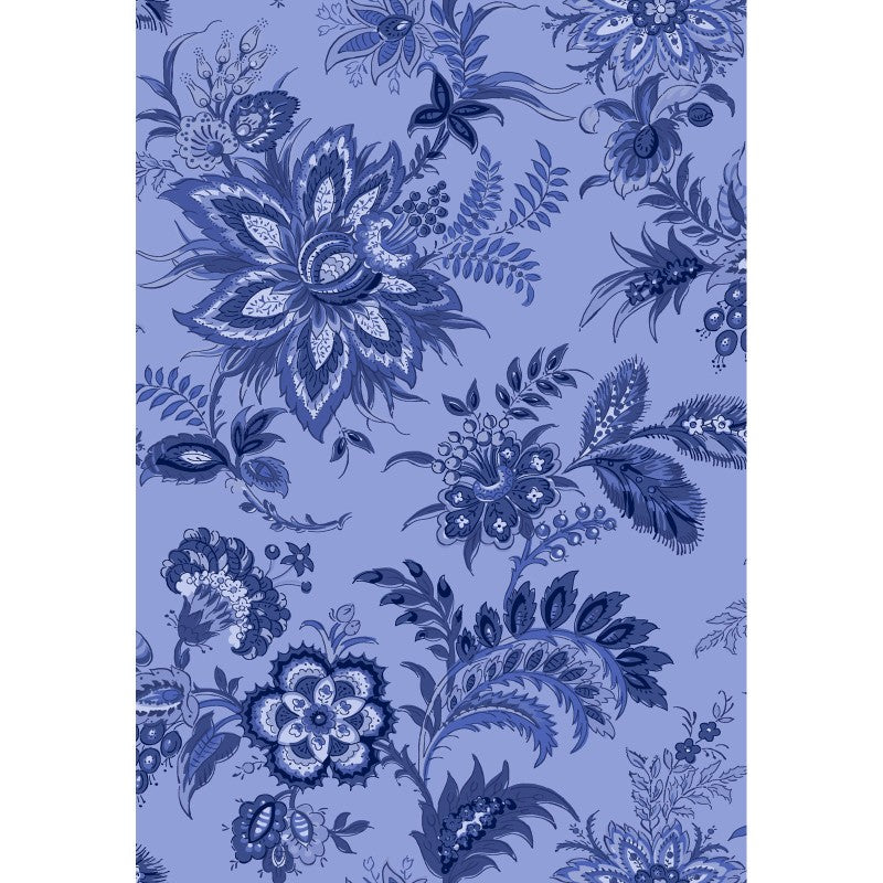 French Quarter Large Floral (Light Blue) 1/2 yard