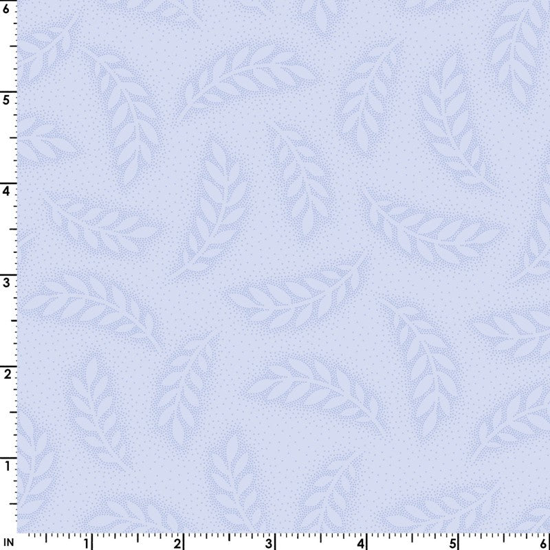 French Quarter Dot Leaves (Pale Blue) 1/2 yard