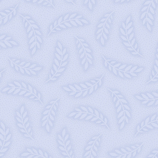 French Quarter Dot Leaves (Pale Blue) 1/2 yard