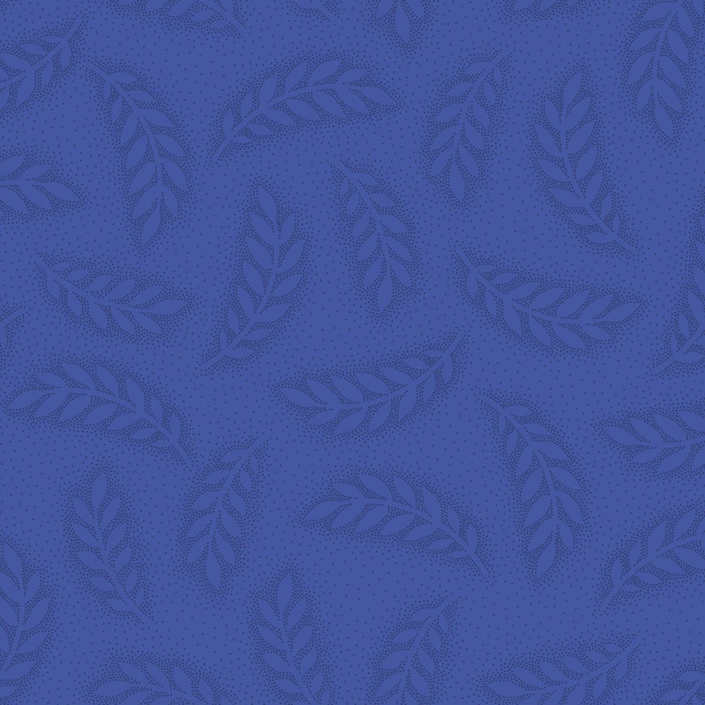 French Quarter Dot Leaves (Medium Blue) 1/2 yard