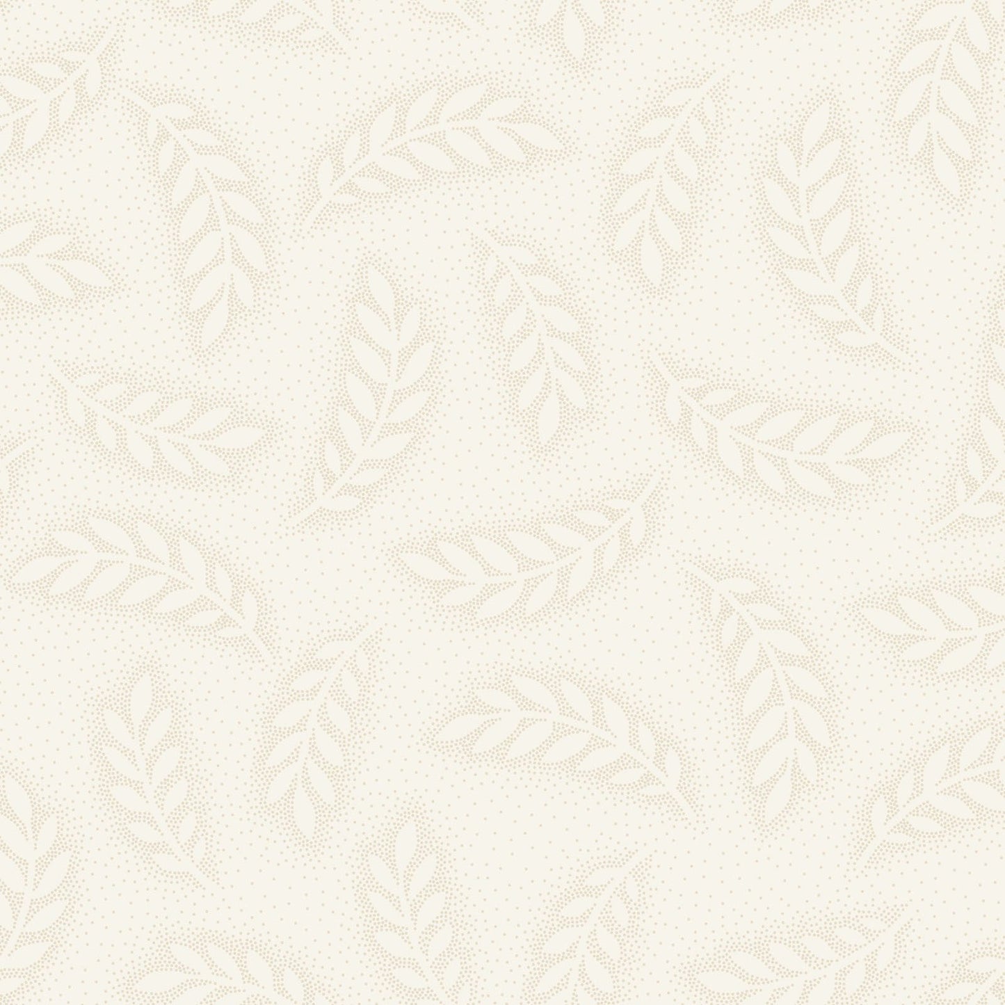 French Quarter Dot Leaves (Cream) 1/2 yard