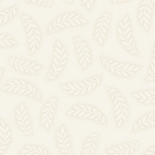 French Quarter Dot Leaves (Cream) 1/2 yard