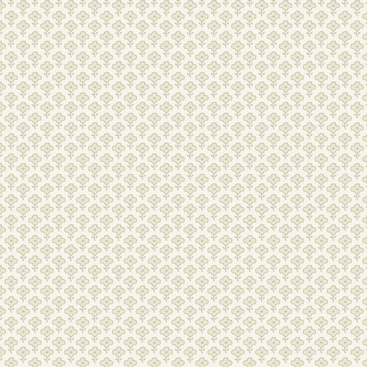 French Quarter Flower Pattern (Cream) 1/2 yard