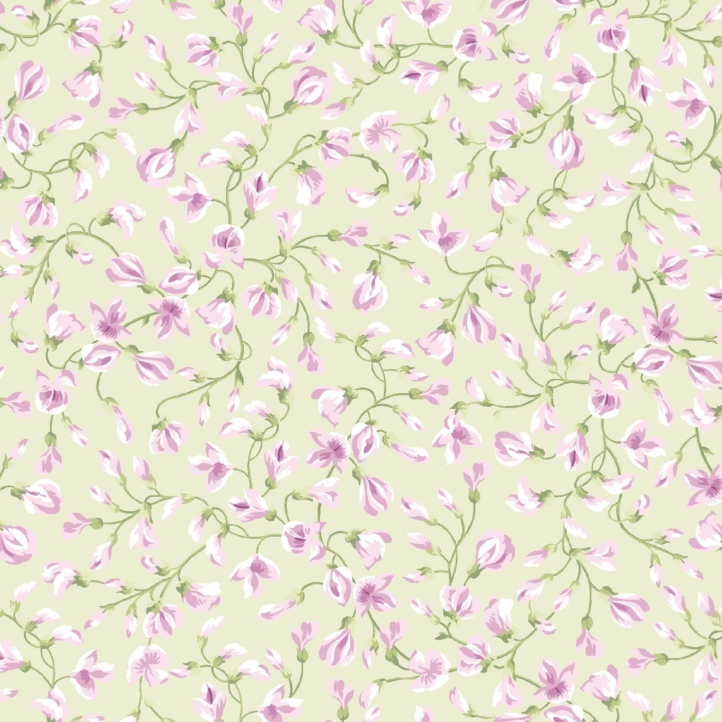 Sugar Lilac Buds (Green) 1/2 yard