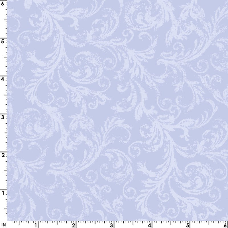 Sugar Lilac Scroll (Blue) 1/2 yard