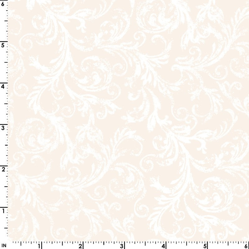 Sugar Lilac Scroll (Cream) 1/2 yard