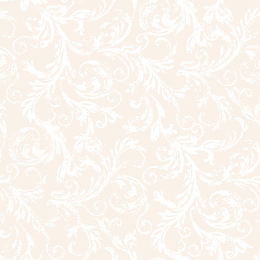 Sugar Lilac Scroll (Cream) 1/2 yard