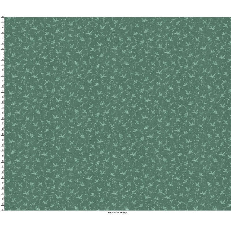 Birdsong Birds (Dark Green) 1/2 yard