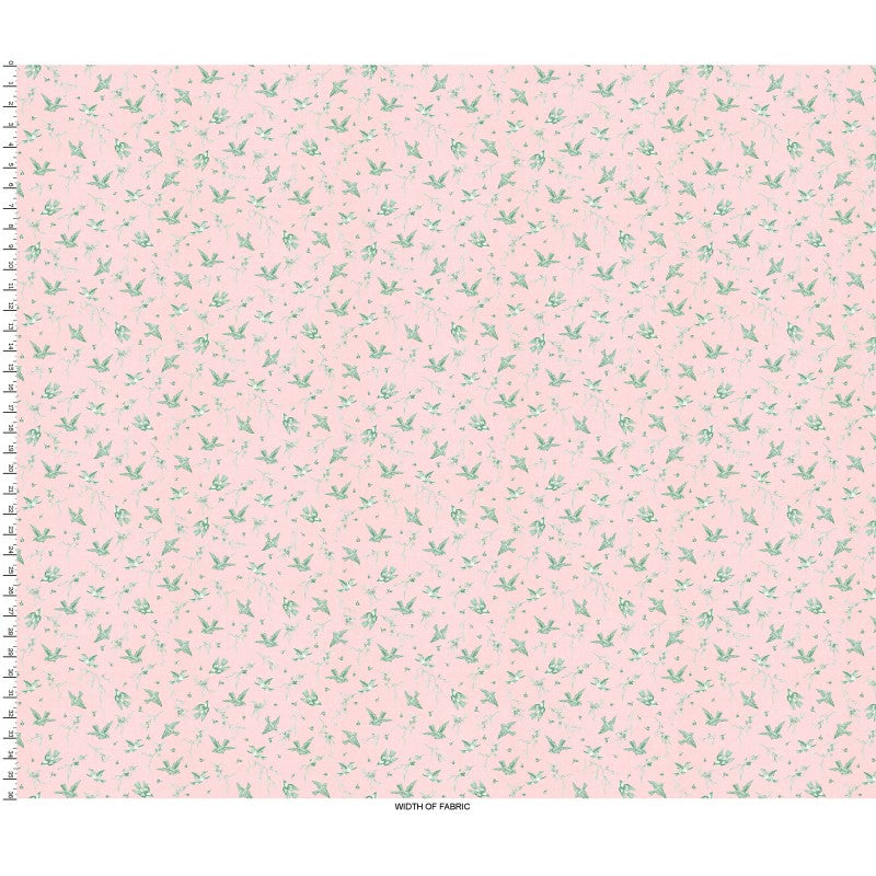 Birdsong Birds (Pink/Green) 1/2 yard