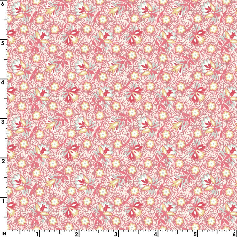 Birdsong Flower Puffs (Pink) 1/2 yard