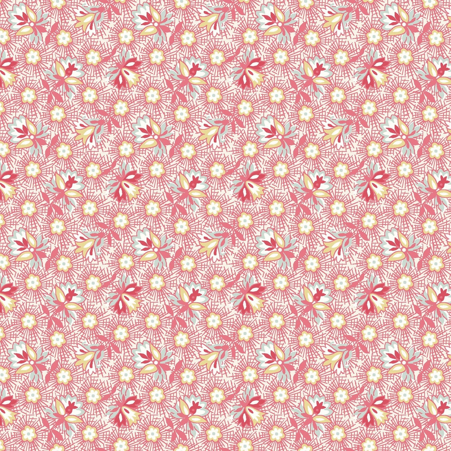 Birdsong Flower Puffs (Pink) 1/2 yard