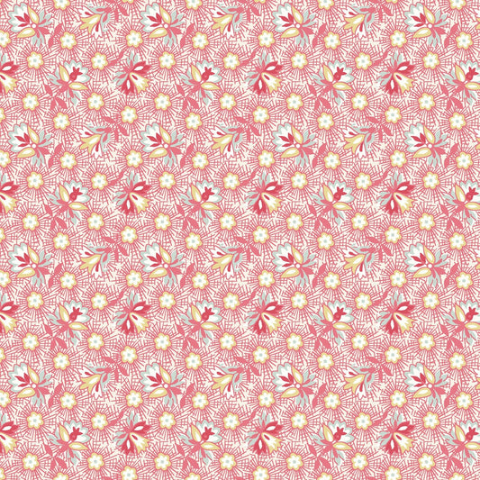 Birdsong Flower Puffs (Pink) 1/2 yard