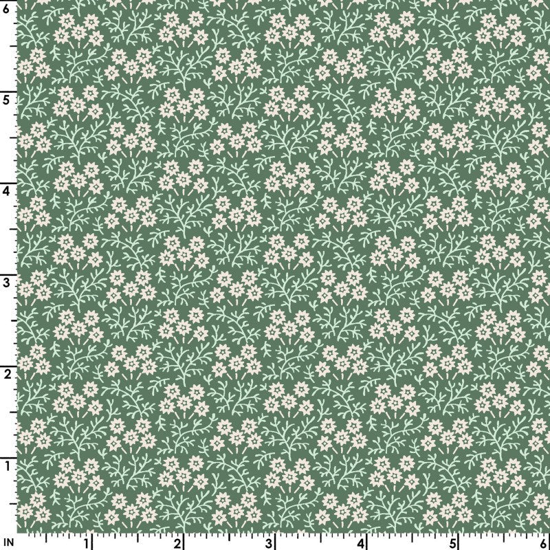 Birdsong Trailing Flowervine (Dark Green) 1/2 yard