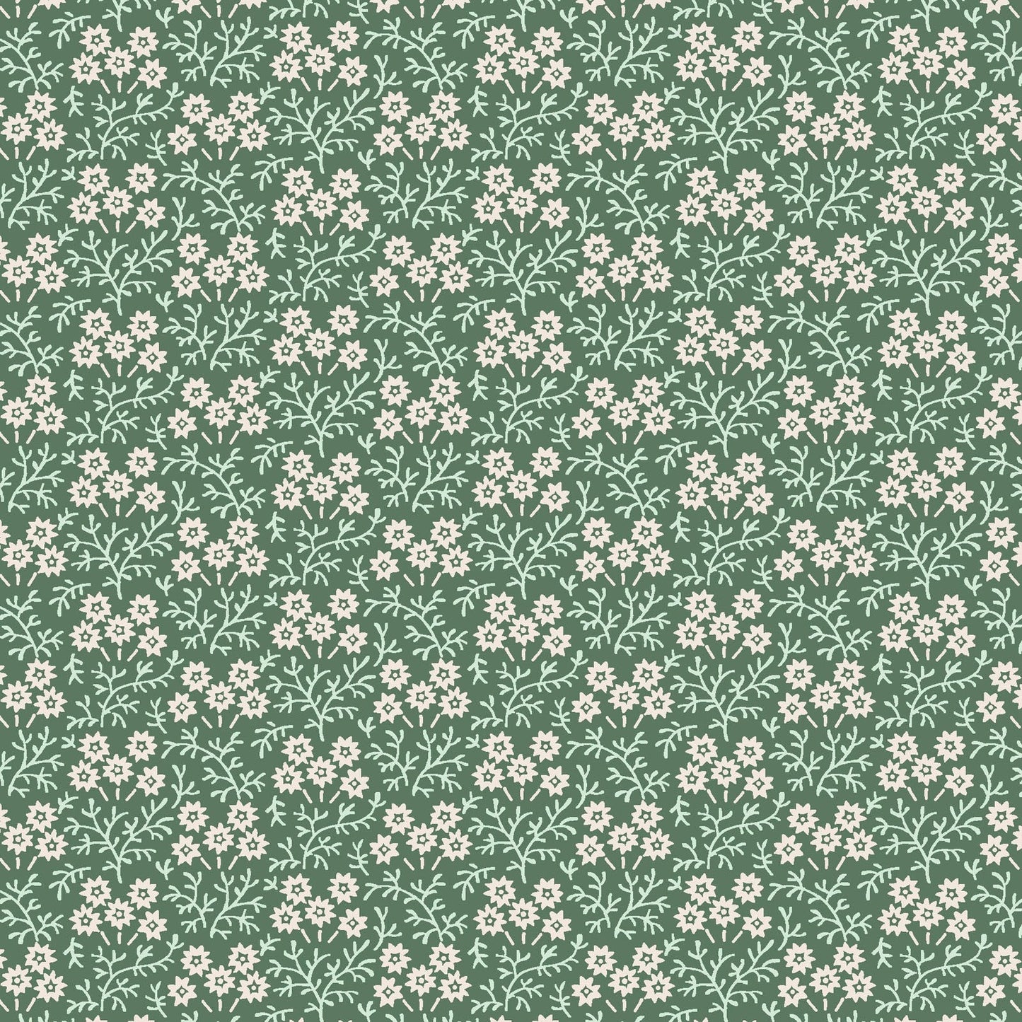 Birdsong Trailing Flowervine (Dark Green) 1/2 yard